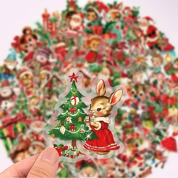 Other - 50 Festive Vintage Christmas Stickers
